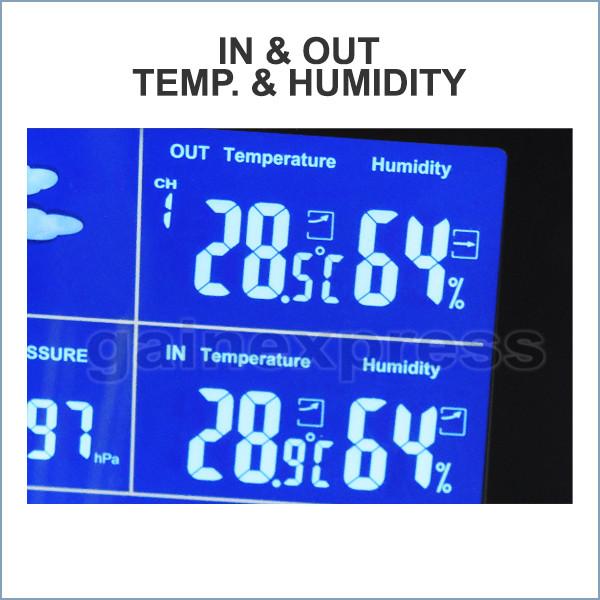 S08S620Pv_3S Wireless Weather Station Indoor/outdoor Temperature Humidity Rh Air Pressure Rcc Dcf