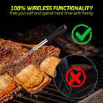 THE-368 Smart Meat Thermometer with Bluetooth up to 30 meters (98.42ft) Wireless Range for Oven, Grill, Kitchen, BBQ, Rotisserie Ringing or Vibrating Alarm IP67 Waterproof Grade