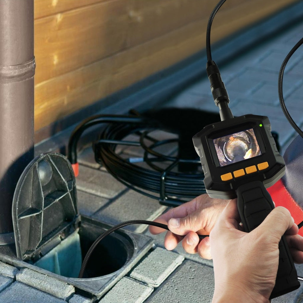 Vid-10 Industrial 2.31 Tft Lcd 8Mm Camera Borescope Endoscope 4 Led Lights Inspection