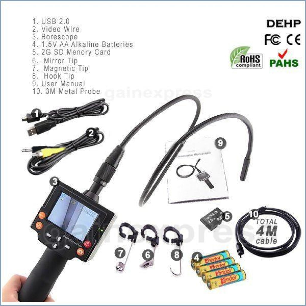 Vid-8_4M Industrial 4M Cable Recordable Endoscope Inspection Video Camera