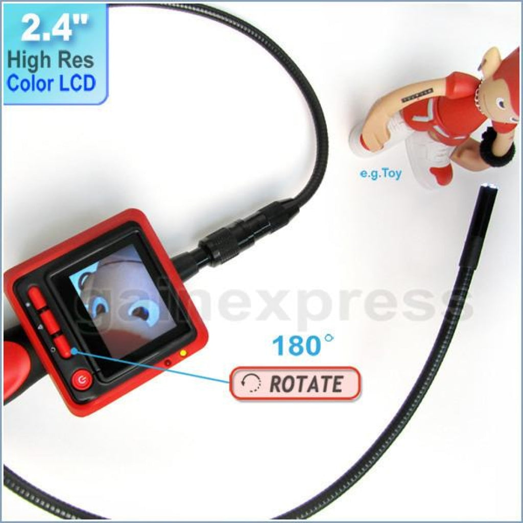 Vid-9_2M Industrial 2.4 Lcd Video Borescope Endoscope 4 Led Lights + 2 Meter Cable Inspection Camera