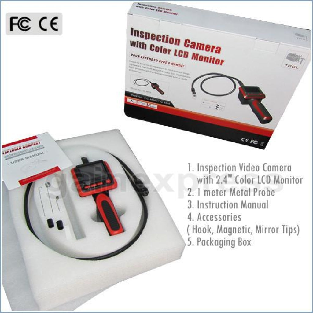 Vid-9 2.4 Lcd Video Inspection Borescope Endoscope 4 Led Lights Camera