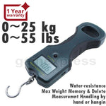 Ws-815 Digital 25Kg/55Lb Lcd Fish Weighing Scale W/ Rubber Side Handle