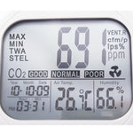 CO87 Desktop Indoor Air Quality Monitor Carbon Dioxide (CO2) Temperature Humidity %RH 0~2000ppm Range - Gain Express