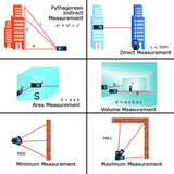 X01Rz-E100 Laser Distance 100 Meter Area Volume Pythagorean W/ Spirit Level Measurer Range Finder