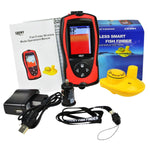 Ff-1108-1Cw Lucky Rechargeable Fish Finder 2~147Ft With Colored Lcd And Wireless Sensor (Fb)