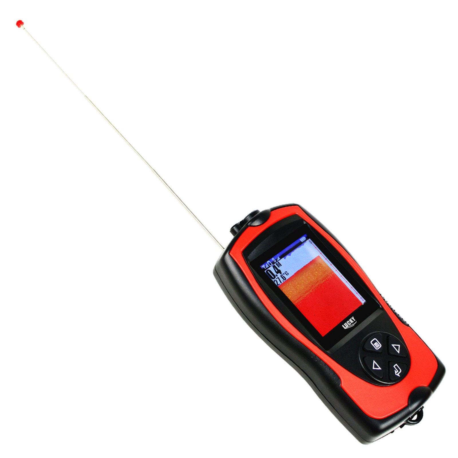 Ff-1108-1Cw Lucky Rechargeable Fish Finder 2~147Ft With Colored Lcd And Wireless Sensor (Fb)