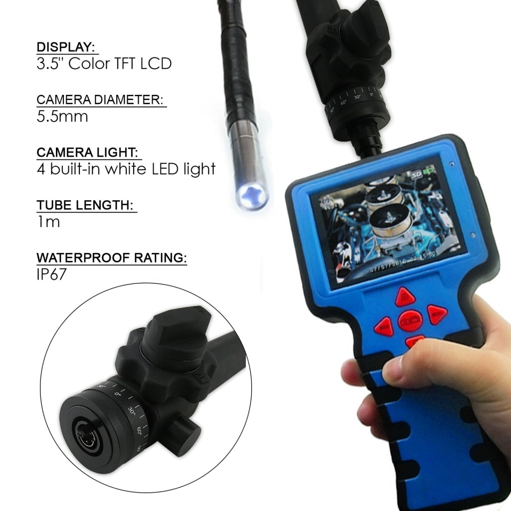 Gain Express C0588DR_1M  Industrial Rotation Endoscope 1M with 5.5mm Video Inspection Borescope IP67 Camera