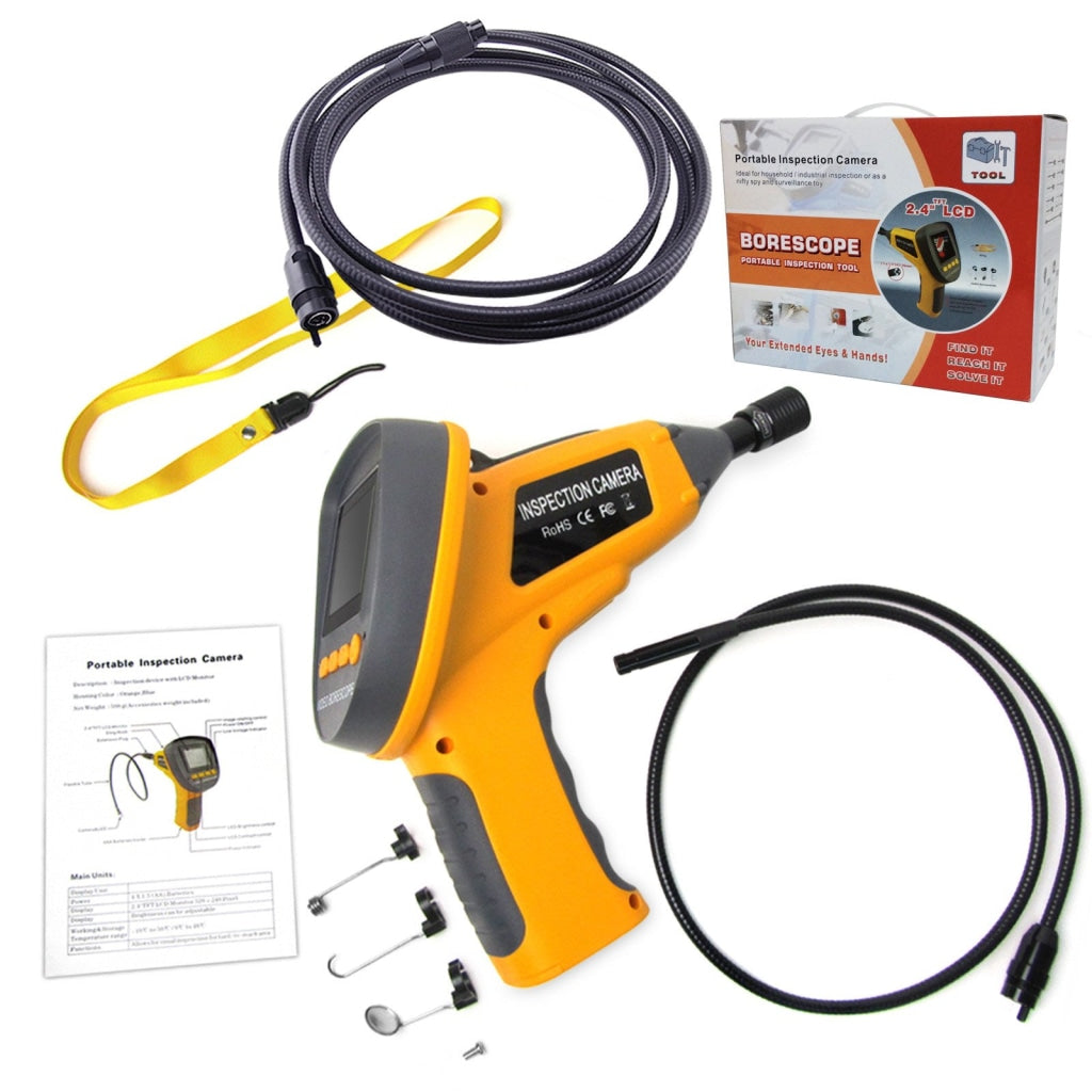 Gain Express C0599F_4M Handheld 2.4  Industrial Visual Inspection Endoscope up to 360°Rotation Borescope + 4m Cable
