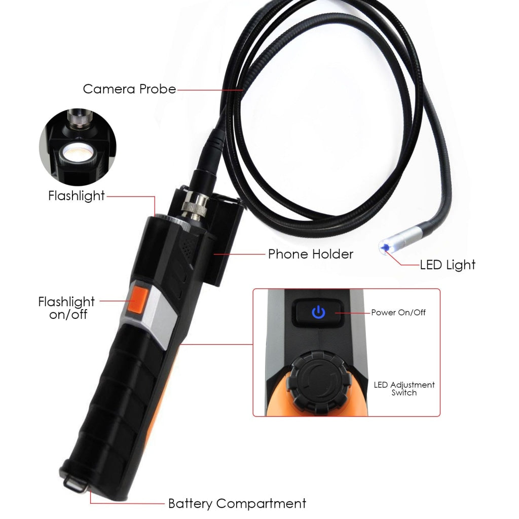 Gain Express N04WF200_HD_3M HD WiFi 8.5mm Endoscope Borescope iPad IPhone Android iOS +3M Cable