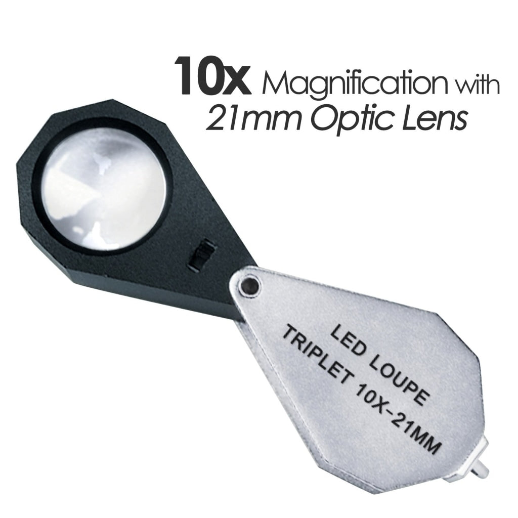 30x Magnifier With 6 Led Light Lamp Optics Lens Mini Magnifying