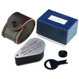 Gm11 Mini 10X Jeweler Loupe Magnifier + Led & Uv Light 21Mm Lens Jeweller Loupes