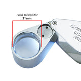 Gm-20Xx Mini 20X Magnifying Optical Glass Led Light Jeweler Loupe Jeweller Loupes
