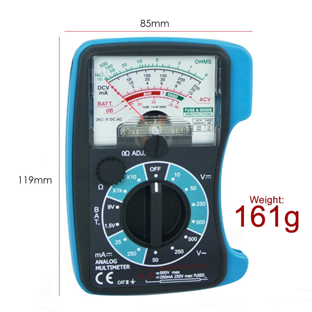 Gain Express E04-018 Analog 5 Scales Multimeter DC AC Voltage DC Current OHM Decibel Resistance Pocket Size