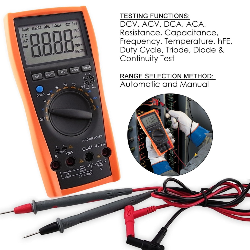 Vc-97 Digital Multimeter Tester Thermometer Voltmeter Ac Dc Ohm Multimeters / Clamp Meters