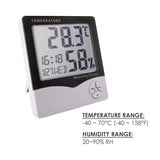 Ir-807 Digital Hygrometer Temperature Humidity Meter Lcd Clock Thermometer
