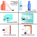 X01Rz-E60 Digital 60 Meter Laser Distance Area Volume Pythagorean W/ Spirit Level Industrial Use