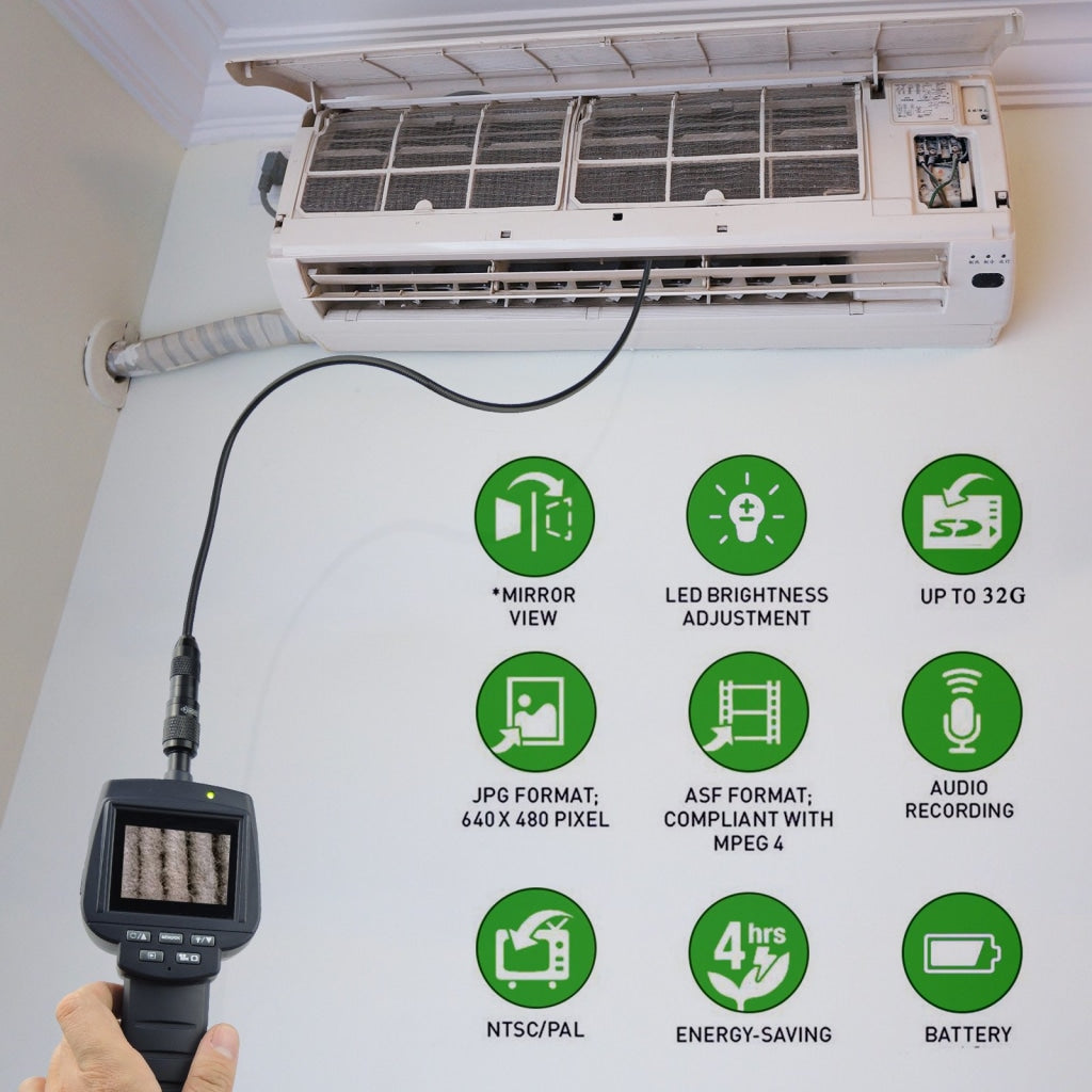Vid-71R-5.5-2M 5.5Mm Camera 2M Cable Recordable Video Inspection 2.4 Hd Endoscope Snakescope