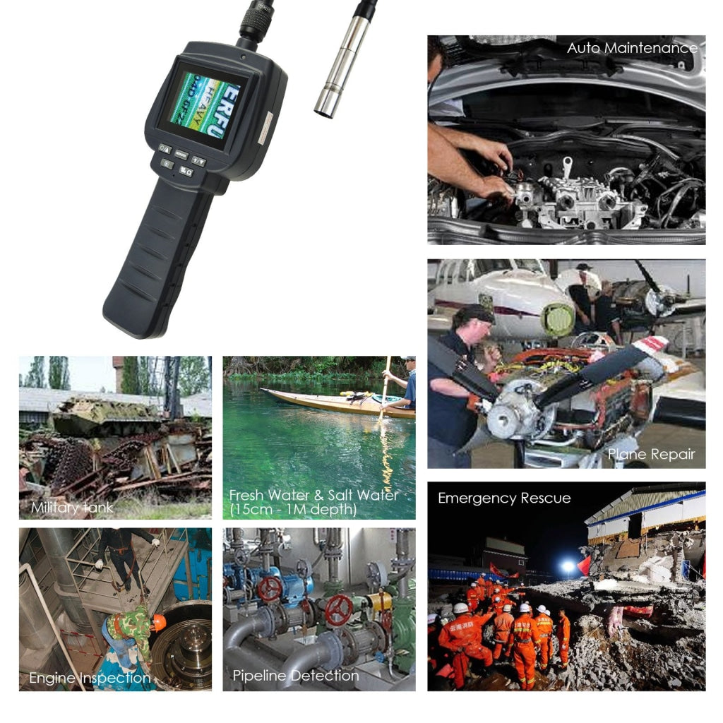 Vid-71R-5.5-2M 5.5Mm Camera 2M Cable Recordable Video Inspection 2.4 Hd Endoscope Snakescope