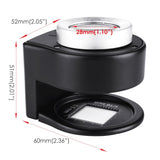 GEM-309 30x Magnification Magnifying Glass Jewelers Loupe, 6 Lights Desktop Metal Magnifier Portable Folding Scale Eye Loop for Textile Optical Jewelry Tool Coins Currency Stamps (Rechargeable / Replaceable Battery)
