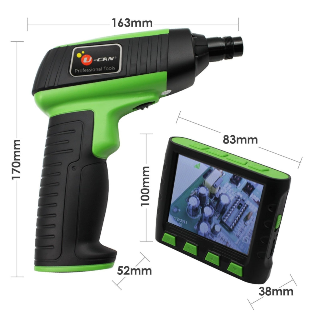 Vid-12_2M Wireless 3.5 Lcd Inspection Camera Endoscope Borescope + 2 Meter Cable