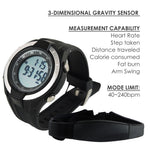 Hrm-001 Heart Rate Monitor Pedometer Calories Count Exercises Sports Watch Sleep Indicator 40~240Bpm
