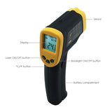Ir-600 Digital Industrial Infrared Thermometer -32~400°C (-26~752°F) 12:1 Laser Ir Gun Non-Contact