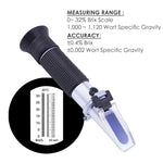 Rsg-100Atc Handheld 0-32% Atc Brix & Beer Refractometer Sugar Wine Wort Sg