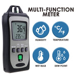 TM-730 Digital Pocket Size Thermo-Hygrometer Temperature Meter Humidity Tester with Wet Bulb and Dew Point Measurement